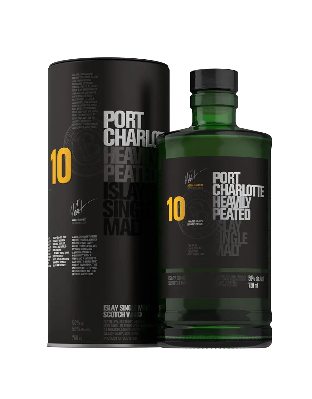 Bruichladdich Port Charlotte 10 Year Old Scottish Barley Single Malt Whisky 750ML