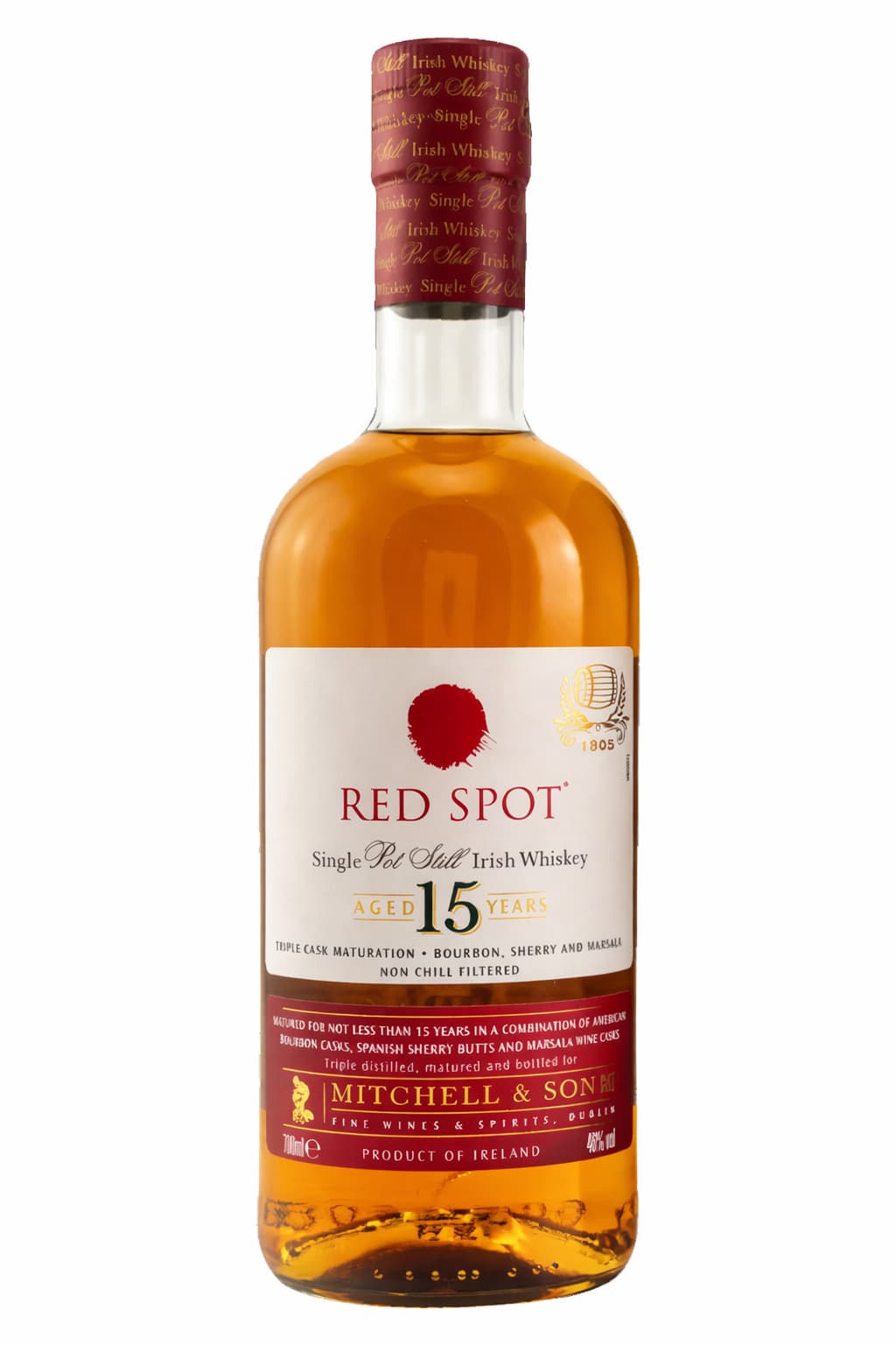 Red Spot Irish Whiskey  15 Year Old 750ML